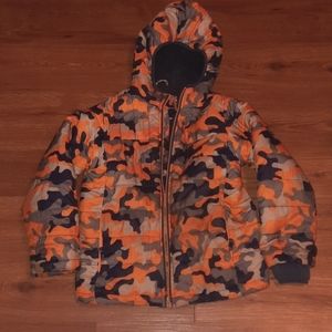 Boys Lands End Camo coat small